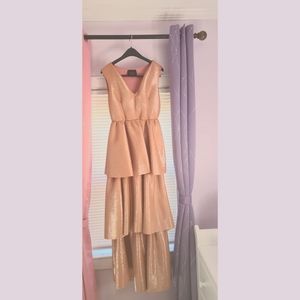 Peach formal wear gown